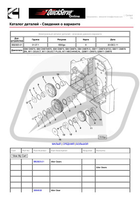 З/части CUMMINS (Камминз)