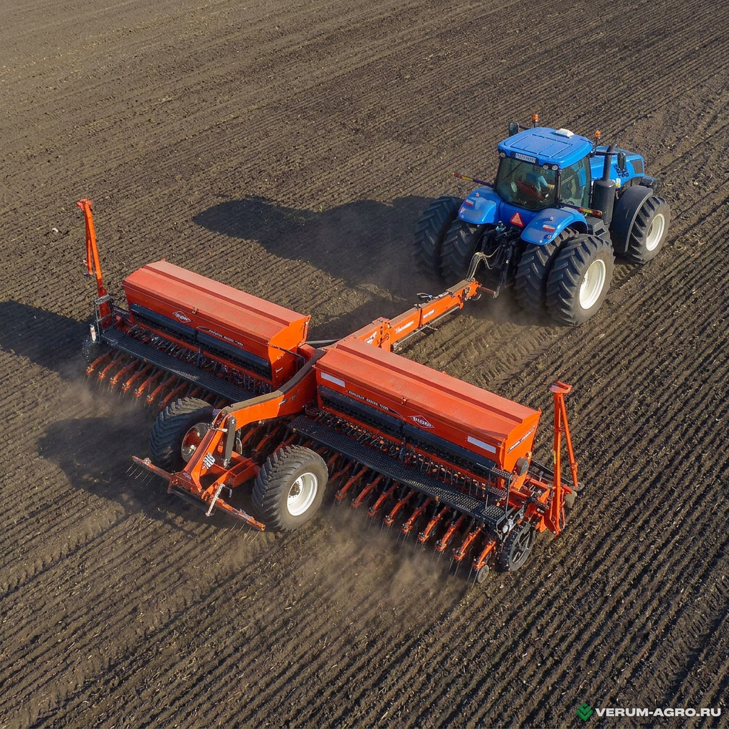 Прицепная механическая сеялка с внесением удобрений PREMIA 9000 TRC