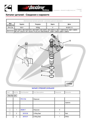 З/части CUMMINS (Камминз)