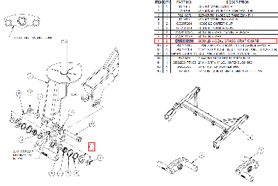 Уплотнитель V-образный к ступице против наматывания травы GW8110VW (10018166) Salford