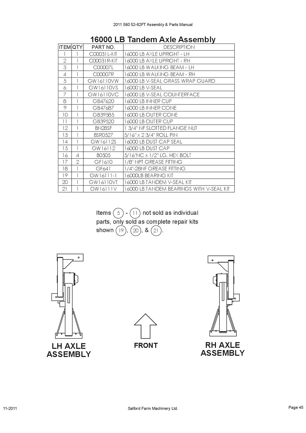 Ремкомплект подшипников 16000 ступицы GW16111V (10017943)