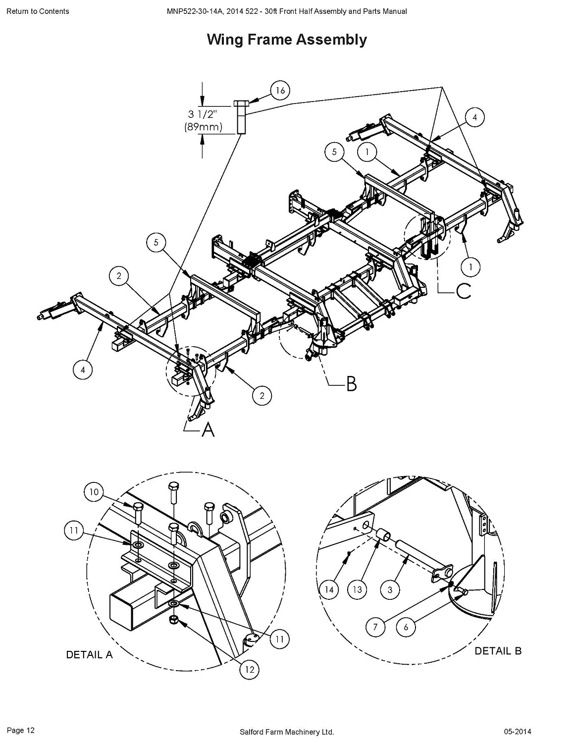 Болт шестигранный 1"х3 1/2" B1635HF (10007194)