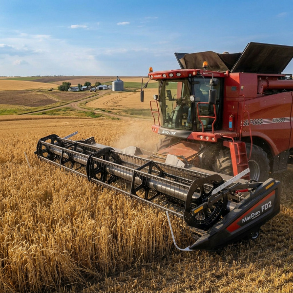 Полотняная жатка с гибким рабочим столом MacDon серии FD2 MACDON