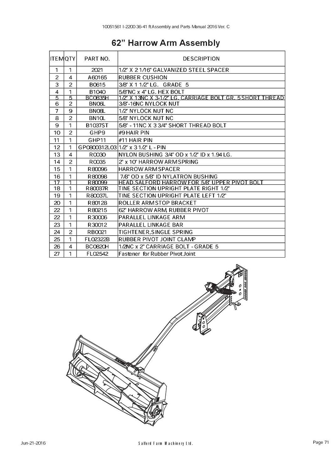 Кронштейн крепления катка R80215-KIT (10029555)