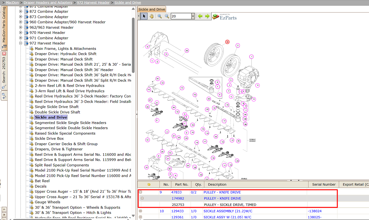 Шкив 252753N (174982, 47833)