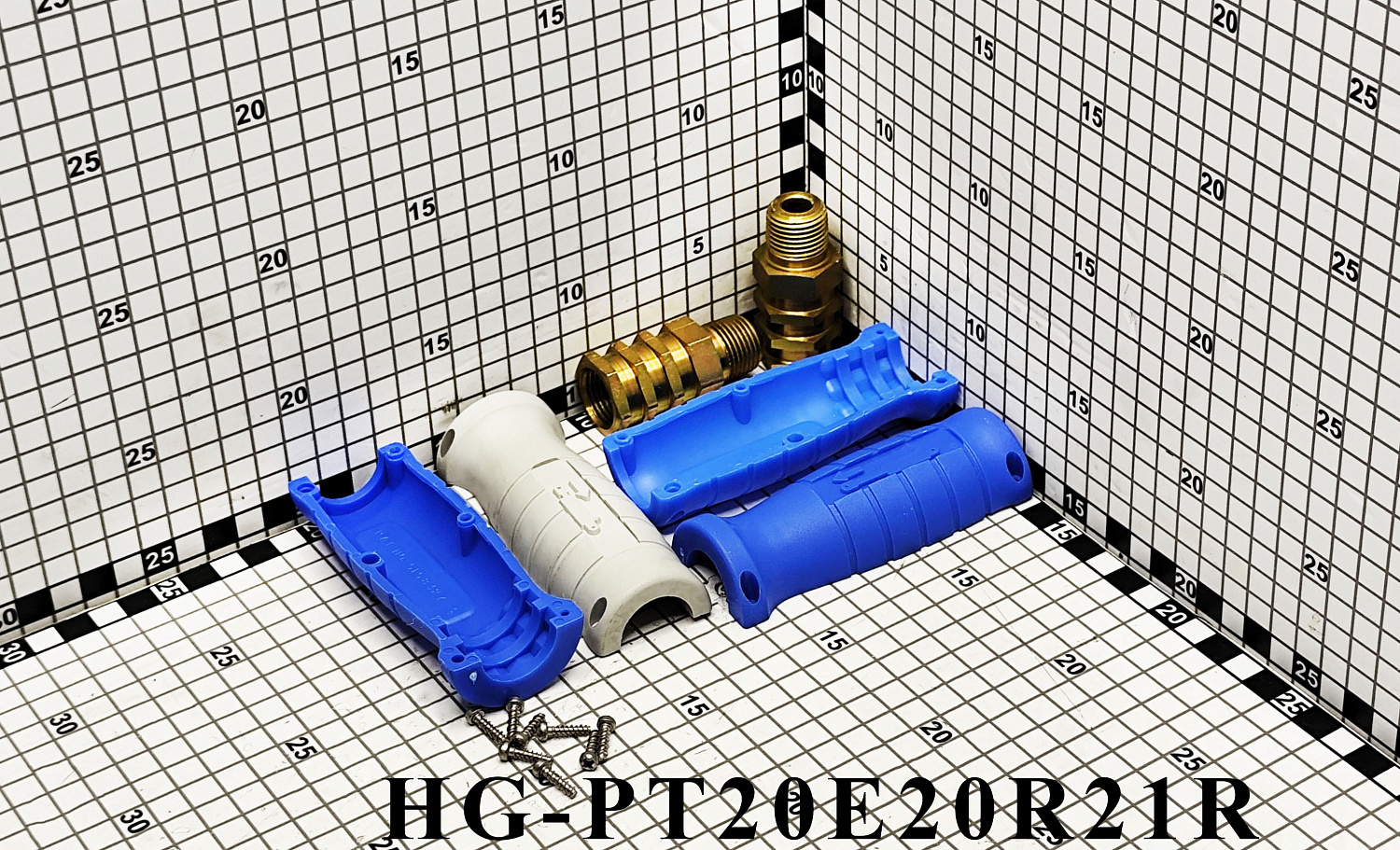 Переходник гидравличесий 1/2", "пара" (синяя/серая) HG-PT20E20R21R (10018969)