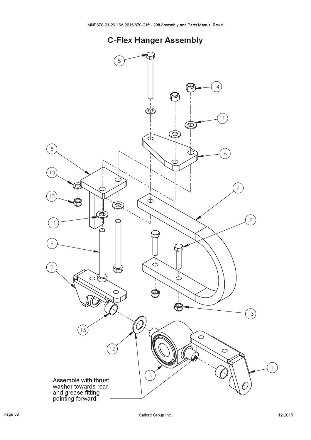 Болт шестигранный 7/8"x8 1/2" B1485 (10007182)
