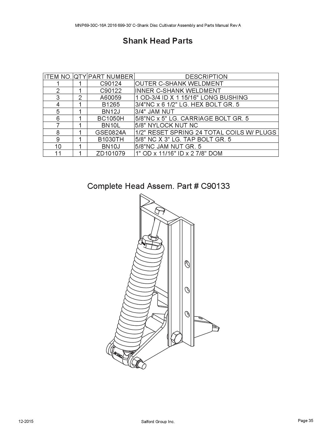 Болт шестигранный 5/8"х3" B1030ТH (10007088)