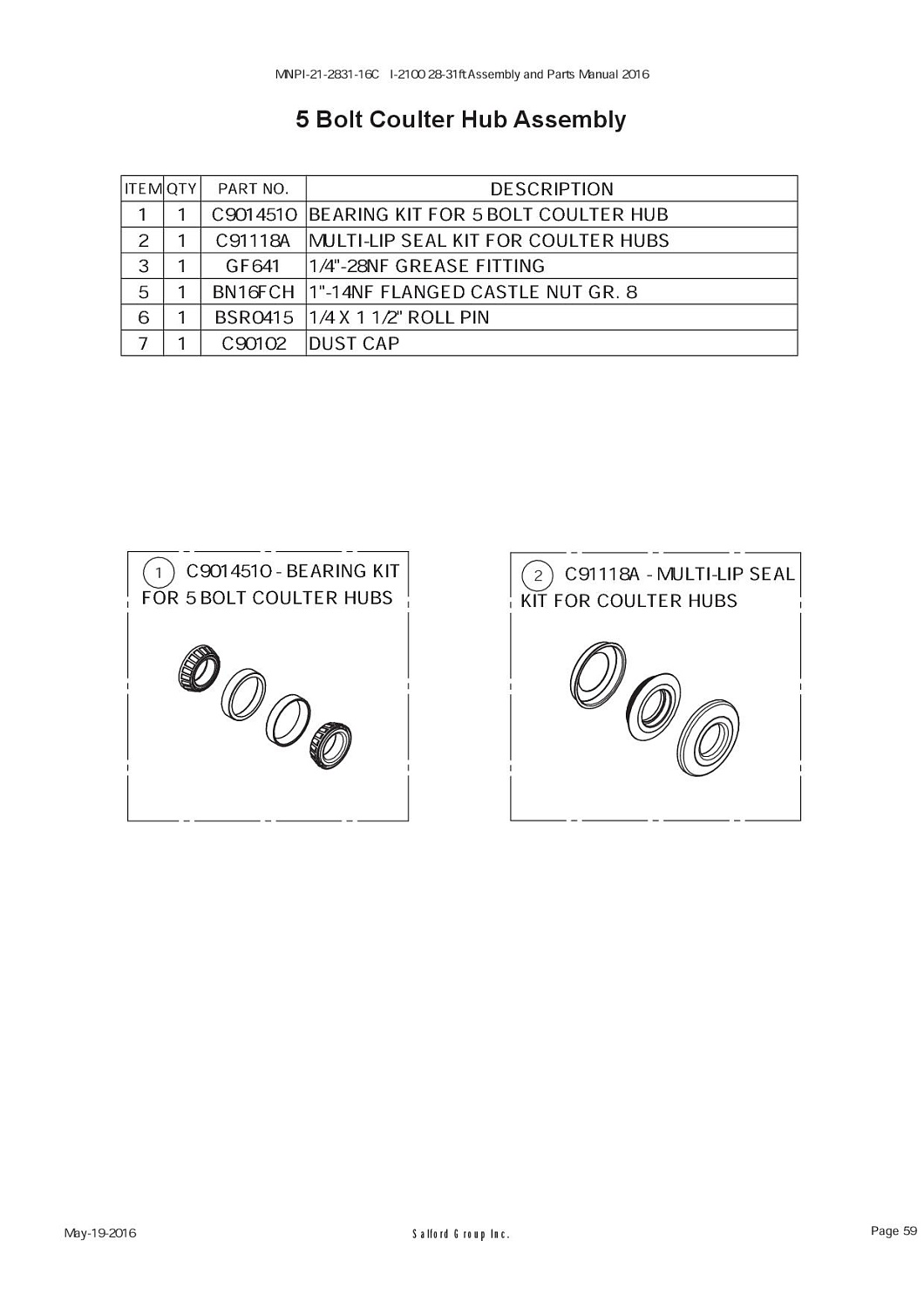 Ремкомплект подшипников ступицы C9014510 (10010115)