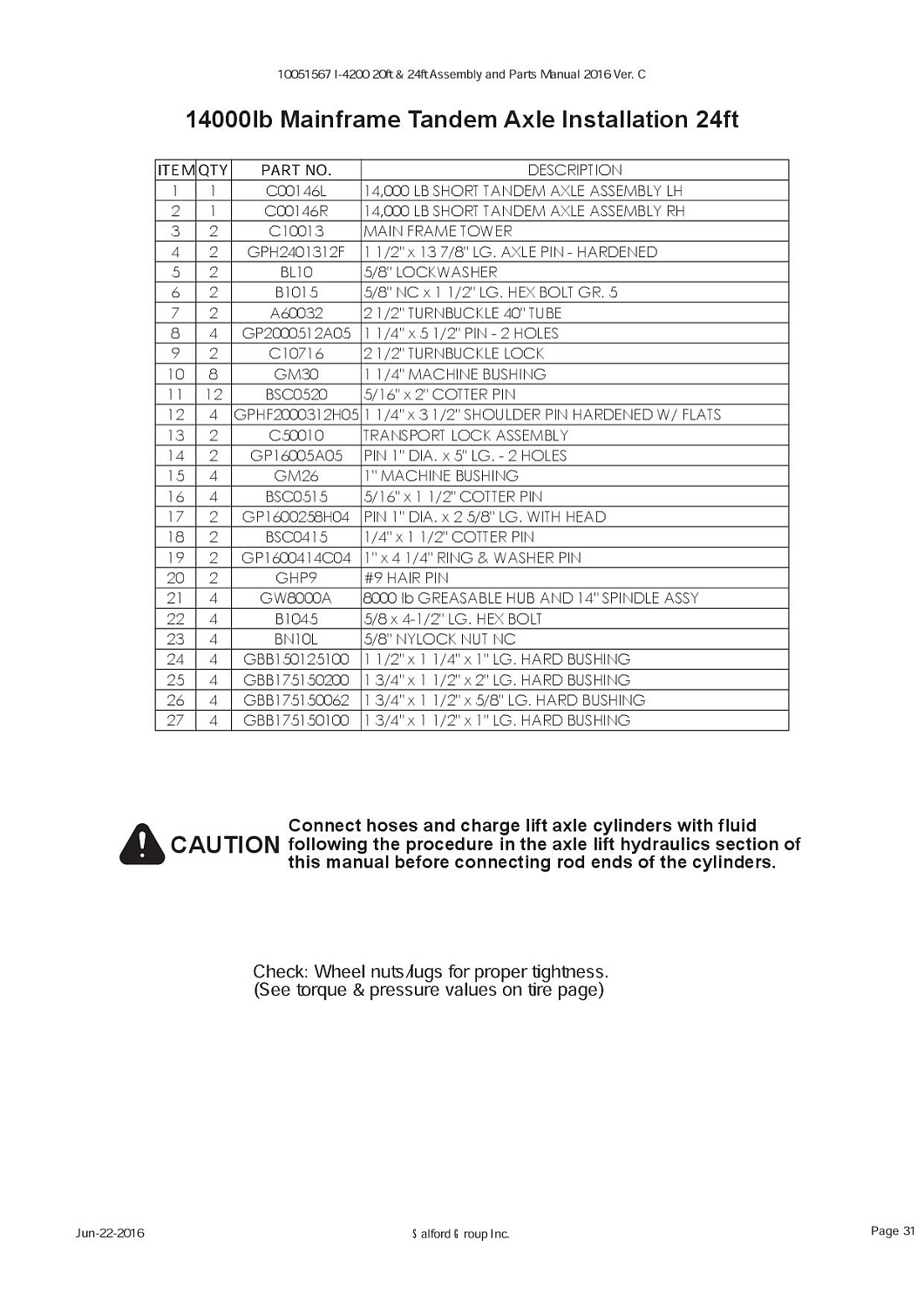Балансир в сборе 14000 левый C00146L-KIT (10007981) (10007980)